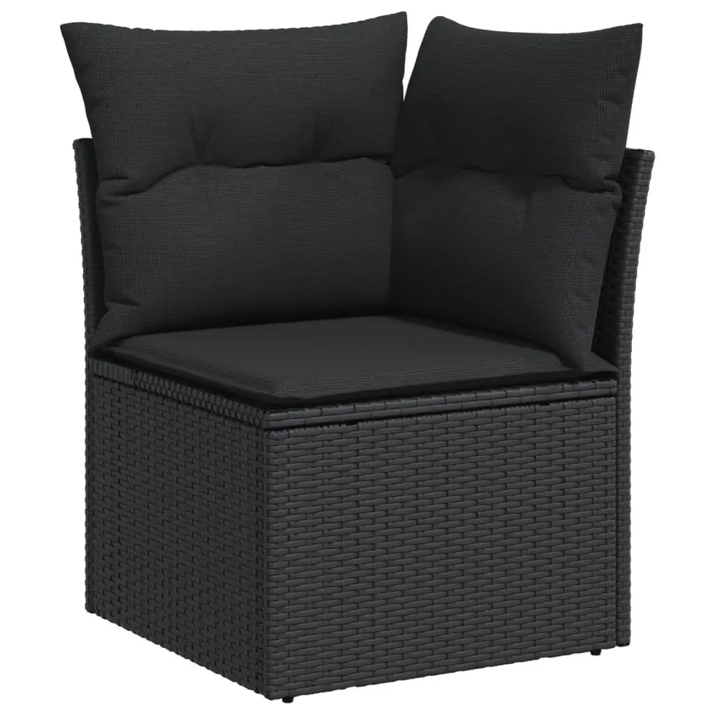Garden Sofa Set 11 Piece Outdoor Patio Furniture Modular Black Rattan Cushioned