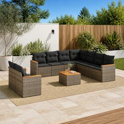 Practical 10-Piece Modular Outdoor Sofa Set