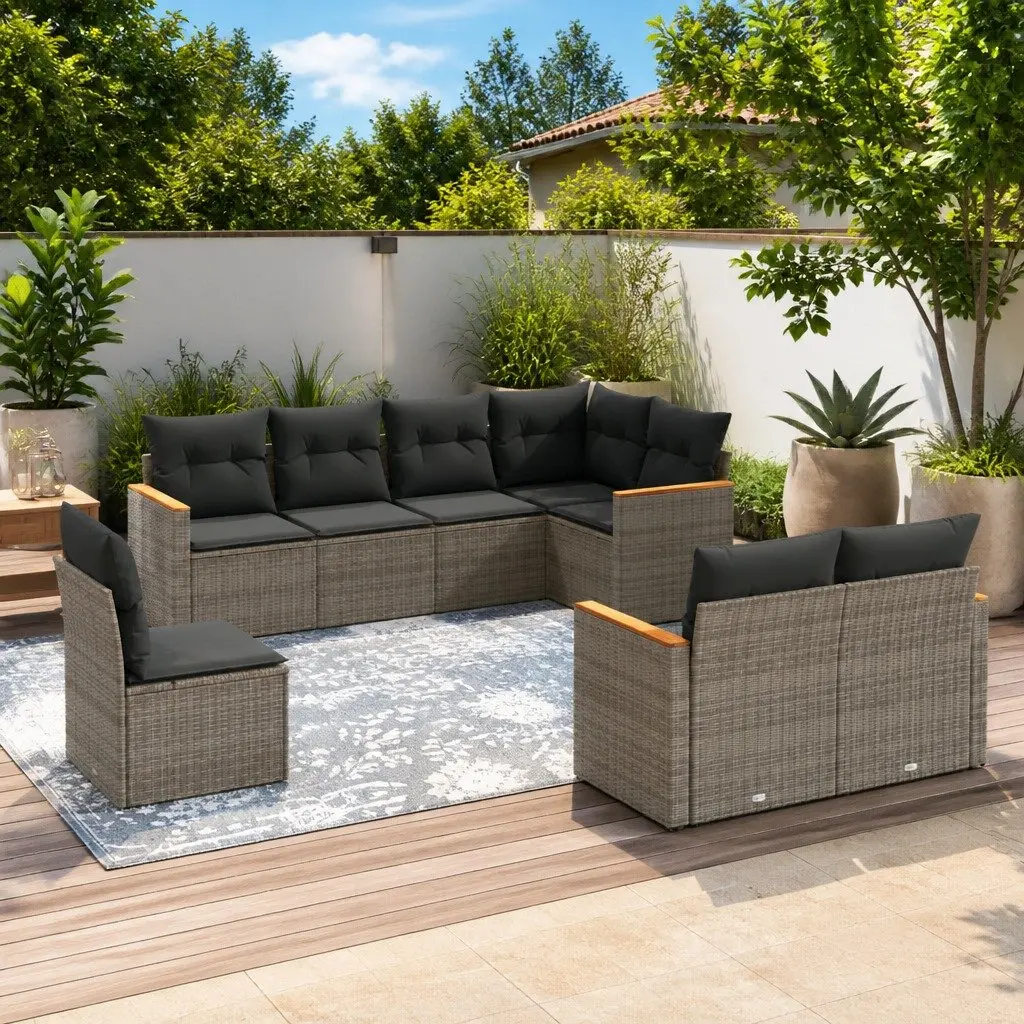 8-Piece Garden Sofa Set for Outdoor Use