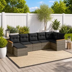 7 Piece Sofa Set for Versatile Outdoor Use
