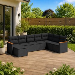 8-Piece Modular Outdoor Sofa Set Perfect for Any Patio