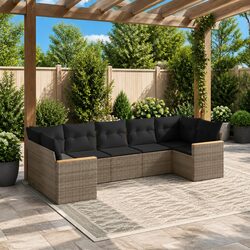 Functional 7-Piece Garden Sofa Set for Outdoor Relaxation