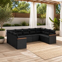 Practical 9-Piece Modular Sofa Set for Outdoor Living
