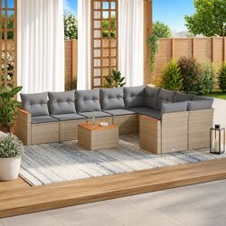 Practical 10-Piece Sofa Set for Outdoor Living