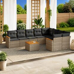 Ideal 10-Piece Garden Sofa Set for Patios and Backyards