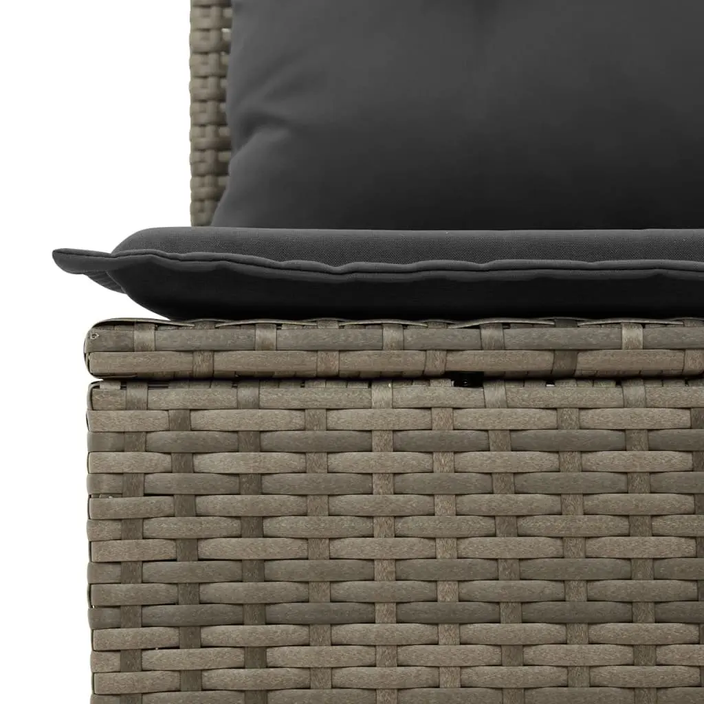 Garden Sofa Set 10 Piece Outdoor Furniture Grey Poly Rattan Modular Patio Lounge