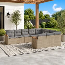 Versatile 10-Piece Garden Sofa Set for Outdoor Living