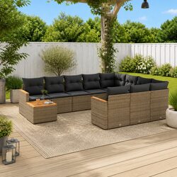 Practical 11 Piece Garden Sofa Set for Outdoor Use