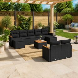 Practical 10-Piece Garden Sofa Set for Any Outdoor Area