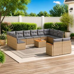 Practical 13-Piece Garden Sofa Set for Outdoor Use