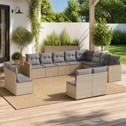 Ideal for Any Outdoor Gathering: 12 Piece Modular Sofa Set