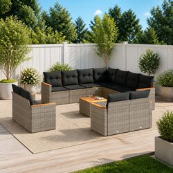Perfect for Family Gatherings: 12-Piece Garden Sofa Set
