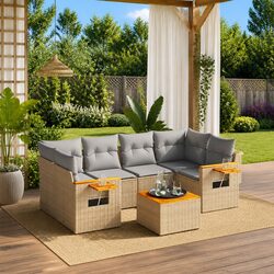 Practical 7-Piece Garden Sofa Set for Various Spaces