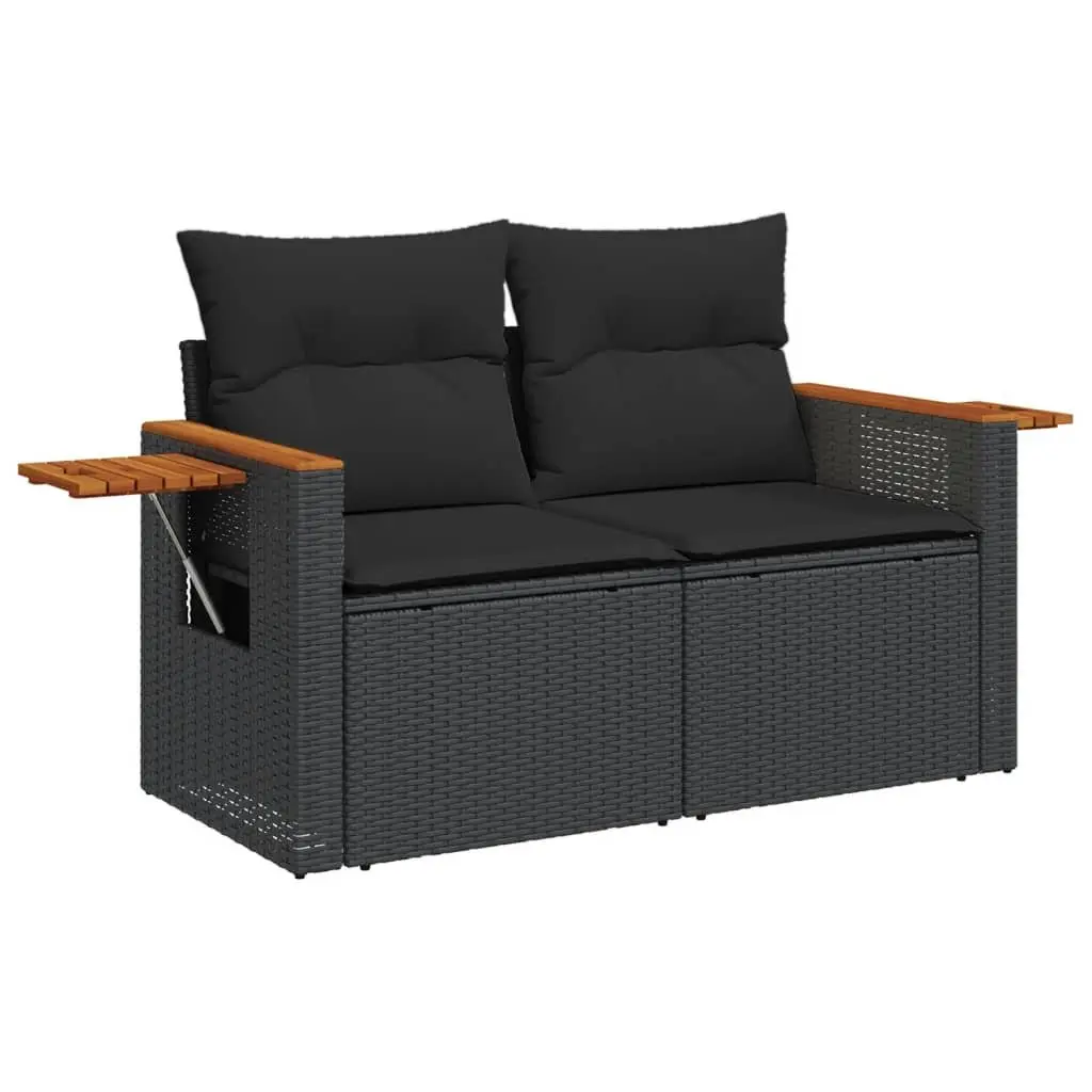4 Piece Garden Sofa Set Outdoor Furniture Patio Conversation Sectional Black