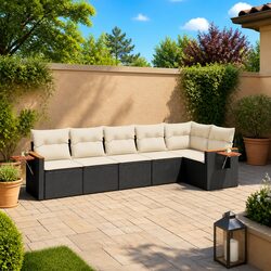 6 Piece Garden Sofa Set for Comfort and Utility