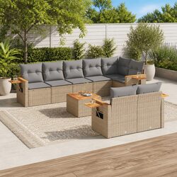 Practical 9-Piece Garden Sofa Set for Outdoor Relaxation