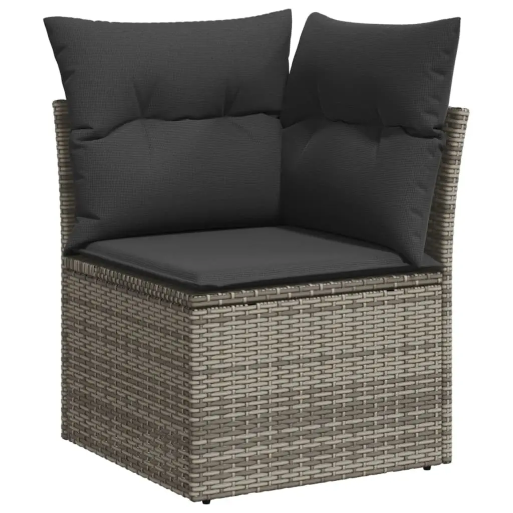 Garden Sofa Set 8 Piece Outdoor Furniture Grey Poly Rattan Patio Lounge Modular