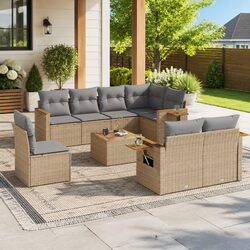 Practical 9 Piece Garden Sofa Set for Any Outdoor Setting
