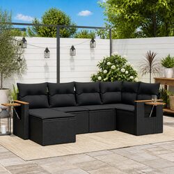 6 Piece Garden Sofa Set for Cozy Outdoor Moments