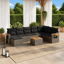 Practical 9-Piece Sofa Set for Your Outdoor Gatherings