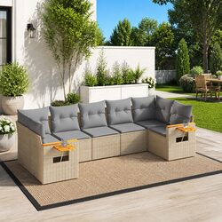 Practical 7-Piece Garden Sofa Set for Outdoor Use