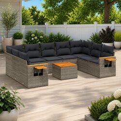 Practical 10-Piece Modular Sofa Set for Outdoor Living