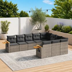 10-Piece Garden Sofa Set with Table