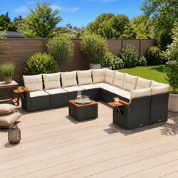 Practical 11 Piece Sofa Set for Outdoor Enjoyment