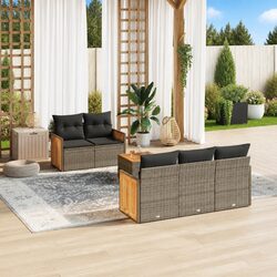 Practical 6-Piece Garden Sofa Set for Any Outdoor Area