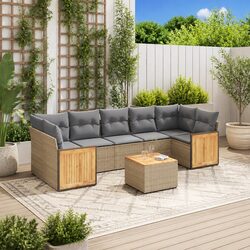 Functional 8 Piece Garden Sofa Set for Any Outdoor Space