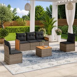 Practical 6 Piece Garden Sofa Set for Your Outdoor Area