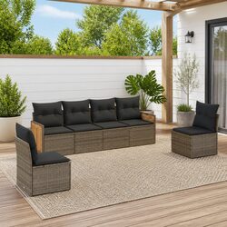 Ideal 6-Piece Garden Sofa Set for Outdoor Gatherings