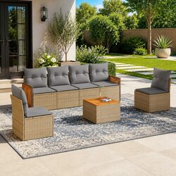 7 Piece Garden Sofa Set for Outdoor Spaces