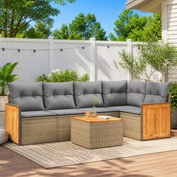 Practical 6 Piece Garden Sofa Set for Any Outdoor Area