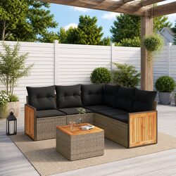 Practical 6 Piece Garden Sofa Set for Everyday Use