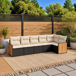 Versatile Black Garden Sofa Set for Outdoor Use