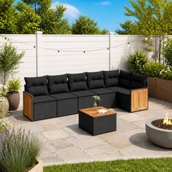 Practical 7 Piece Garden Sofa Set for Outdoor Living