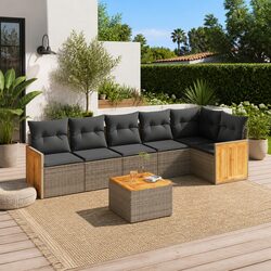 Versatile 7 Piece Grey Patio Sofa Set for All Occasions