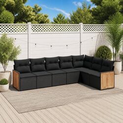Practical 7 Piece Rattan Outdoor Sofa Set