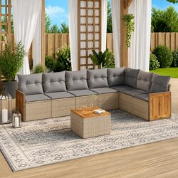 Versatile 8 Piece Garden Sofa Set for Various Outdoor Spaces