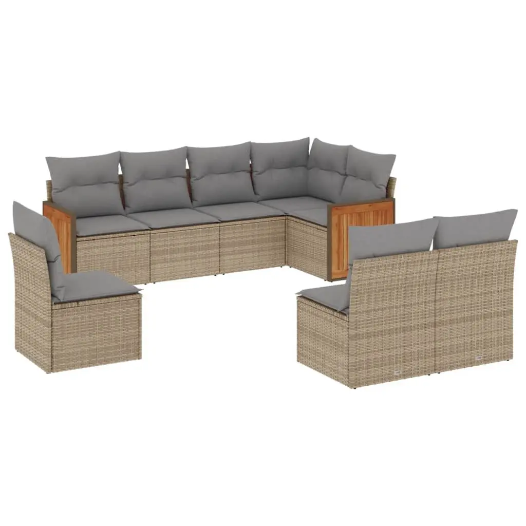 8-Piece Modular Sofa Set for Outdoor Use