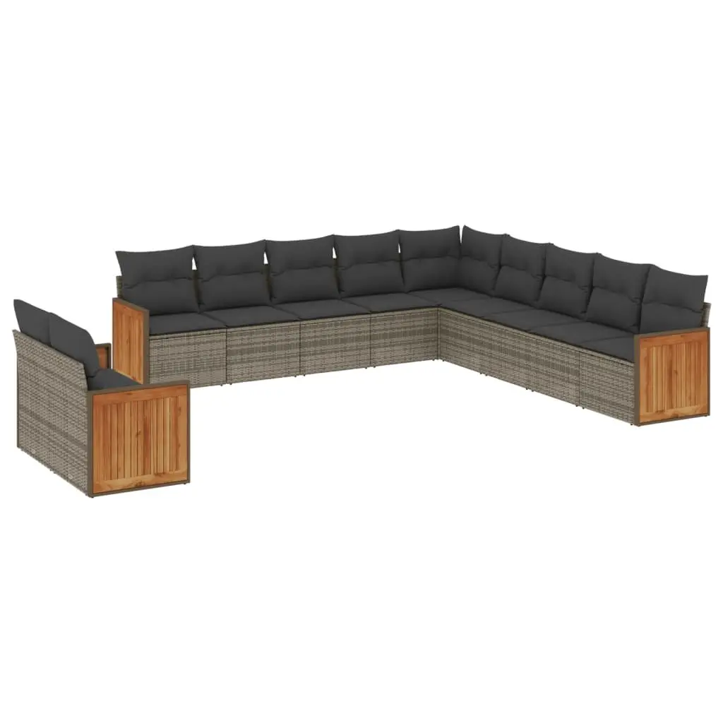 11-Piece Modular Sofa Set for Gardens