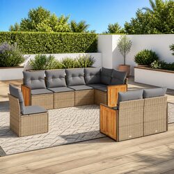 Practical 8 Piece Modular Sofa Set for Various Outdoor Settings