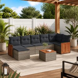 Practical 8 Piece Garden Sofa Set for Your Outdoor Needs