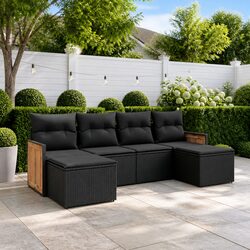 6 Piece Garden Sofa Set for Comfortable Outdoor Living