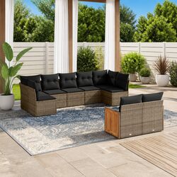 Outdoor Furniture Sets 9 Piece Garden Modular Sofa for Outdoor Spaces