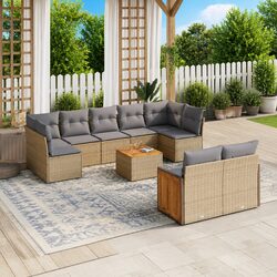 Comfortable Outdoor Furniture: 10 Piece Garden Sofa Set