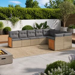 Versatile 9 Piece Garden Sofa Set for Outdoor Use