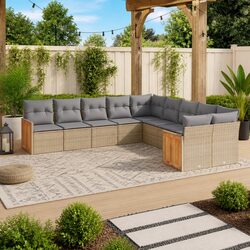 Practical 10-Piece Garden Sofa Set for Your Outdoor Area