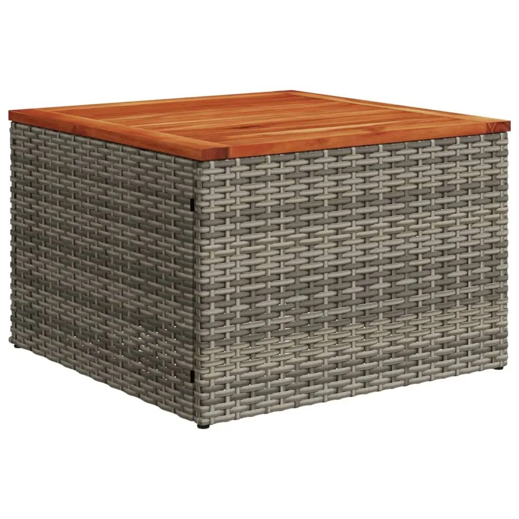 Garden Sofa Set Modular PE Rattan 11 Piece Outdoor Furniture Grey with Cushions